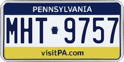 PA license plate MHT9757
