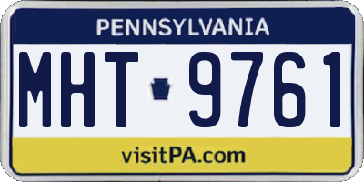 PA license plate MHT9761