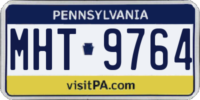 PA license plate MHT9764