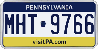 PA license plate MHT9766