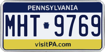 PA license plate MHT9769