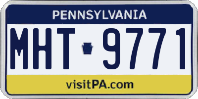 PA license plate MHT9771