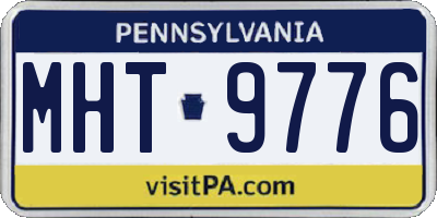 PA license plate MHT9776