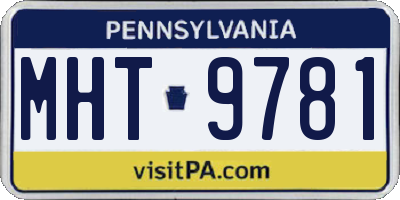 PA license plate MHT9781