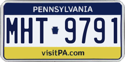 PA license plate MHT9791