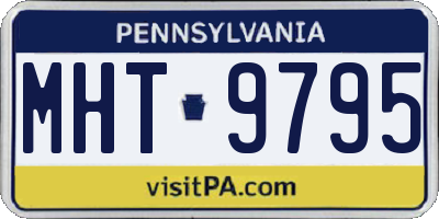 PA license plate MHT9795