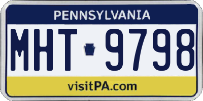 PA license plate MHT9798