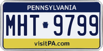 PA license plate MHT9799