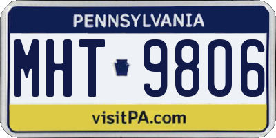 PA license plate MHT9806