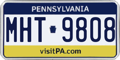 PA license plate MHT9808
