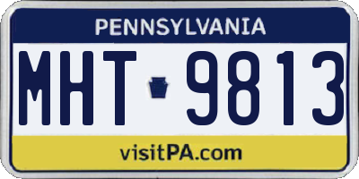 PA license plate MHT9813