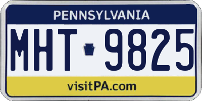 PA license plate MHT9825