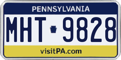 PA license plate MHT9828