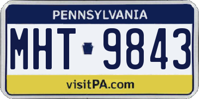 PA license plate MHT9843