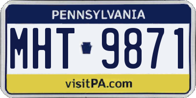 PA license plate MHT9871