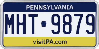 PA license plate MHT9879