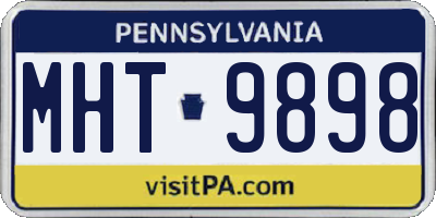 PA license plate MHT9898