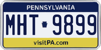 PA license plate MHT9899