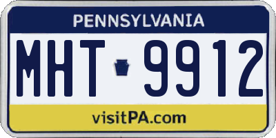 PA license plate MHT9912