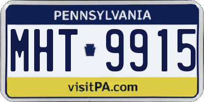 PA license plate MHT9915