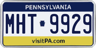PA license plate MHT9929