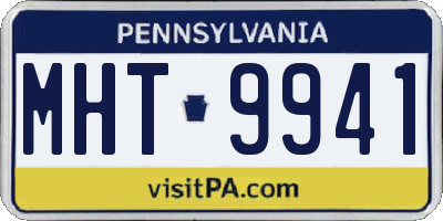 PA license plate MHT9941