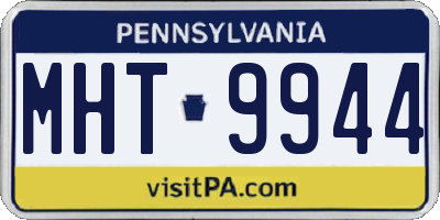 PA license plate MHT9944