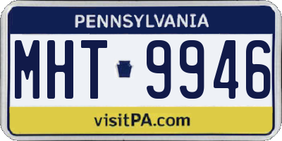 PA license plate MHT9946