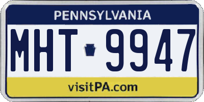 PA license plate MHT9947