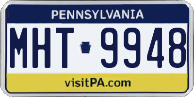 PA license plate MHT9948