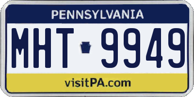 PA license plate MHT9949