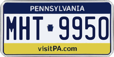 PA license plate MHT9950