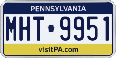 PA license plate MHT9951