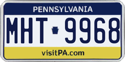 PA license plate MHT9968