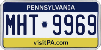 PA license plate MHT9969