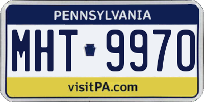 PA license plate MHT9970