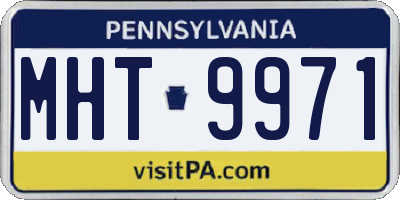 PA license plate MHT9971