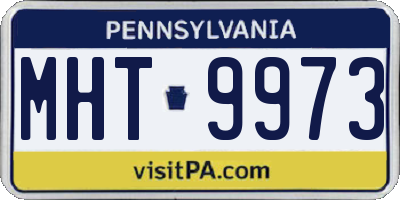 PA license plate MHT9973