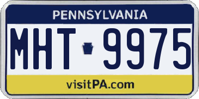 PA license plate MHT9975