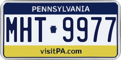 PA license plate MHT9977