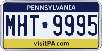PA license plate MHT9995