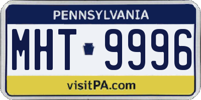 PA license plate MHT9996