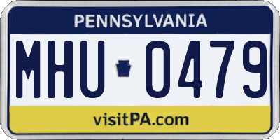 PA license plate MHU0479