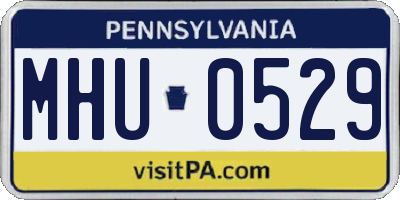 PA license plate MHU0529