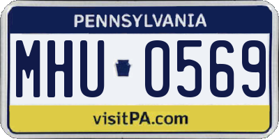 PA license plate MHU0569