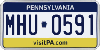 PA license plate MHU0591