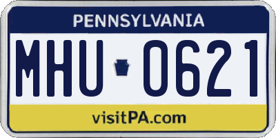 PA license plate MHU0621