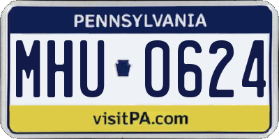 PA license plate MHU0624
