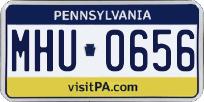 PA license plate MHU0656