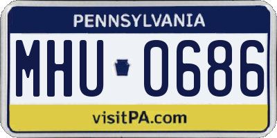 PA license plate MHU0686